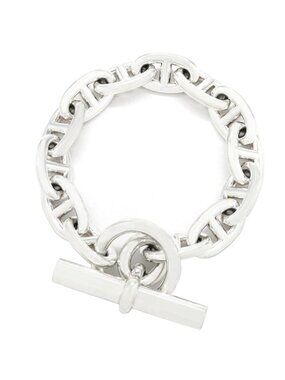 Hermes Bracelet Chaine D'ancre MM Silver 925 13 Frames Star Ring